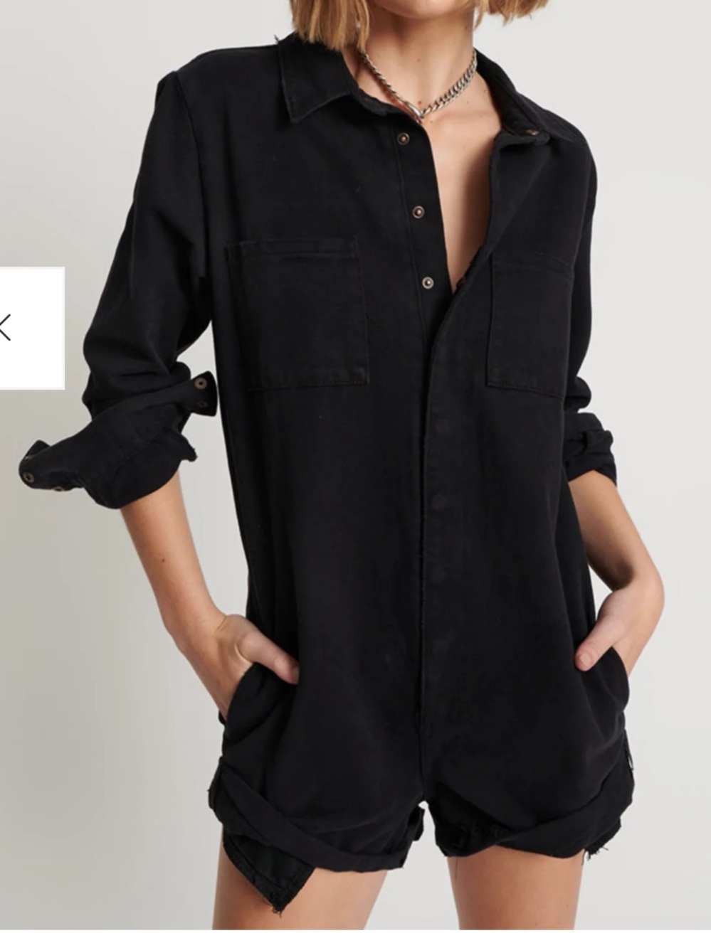One Teaspoon Black Prophecy Denim Jumpsuit